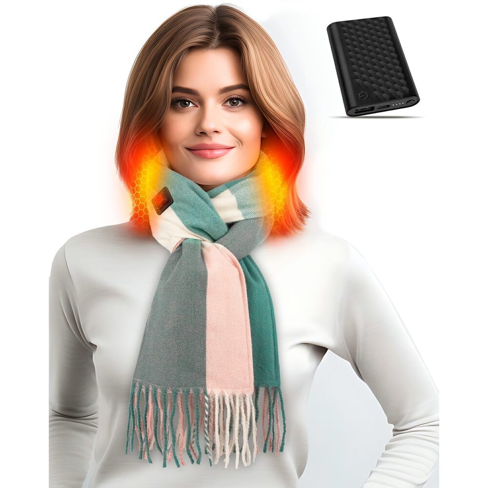 3439 Heated Scarf Shawl Wraps For Women Men Rechargeable Portable Cordless